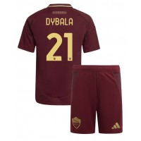 Billiga AS Roma Paulo Dybala #21 Barnkläder Hemma fotbollskläder till baby 2024-25 Kortärmad (+ Korta byxor)